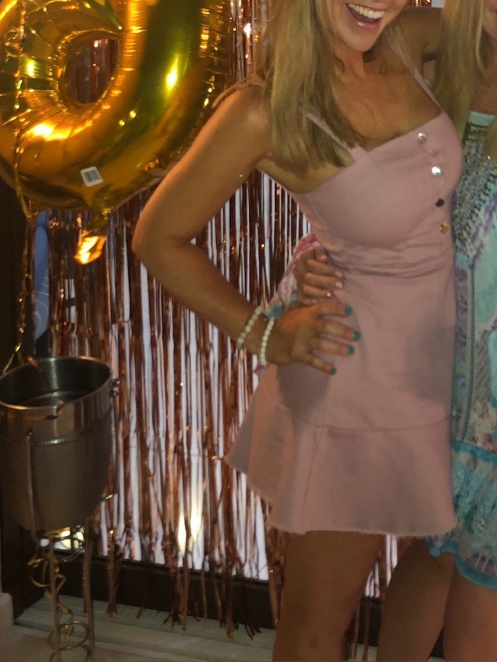 superdown Dusty Pink Mini Dress with Spaghetti Straps